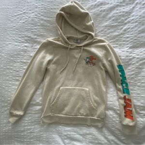 Space Jam A New Legacy Cream Hoodie Sweatshirt Size Small